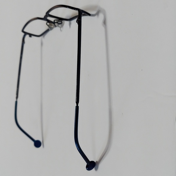 Titanium Rectangular Blue Frame l.a. Eyeworks Unisex Eyeglasses - Picture 4 of 10